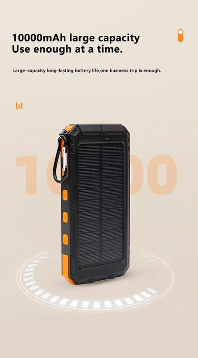 200000mAh Solar Power Bank Fast Charging Outdoor Large Capacity External Battery PowerBank Flashlight For iPhone Huawei Xiaomi