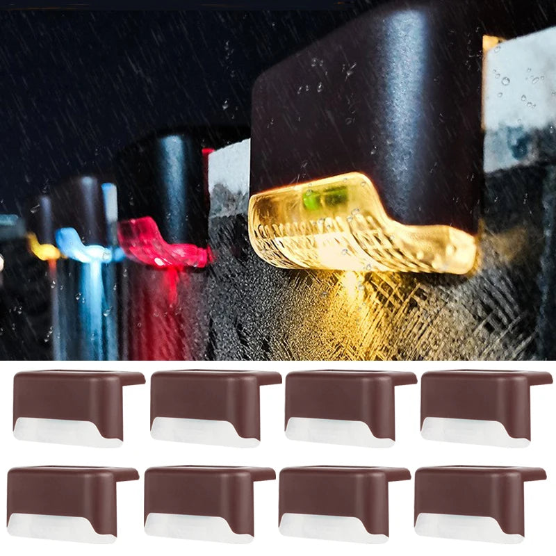 1/4/10/20pcs LED Solar Stair Light Waterproof Outdoor Garden Passage Courtyard Terrace Guardrail Step Light Landscape Light
