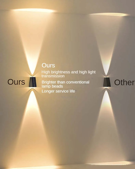 Solar Wall Lights Outdoor Garden Lighting External Solar Powered Led Outdoor Lamp Wall Sconces Yard and Garden Decors Decoration