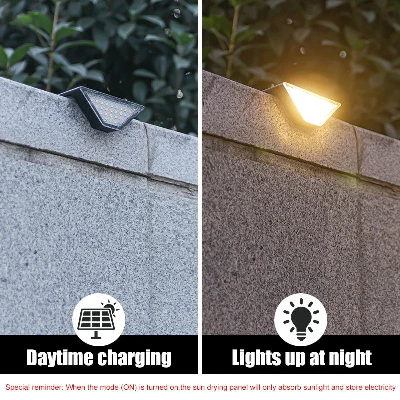 1/2/4pcs LED Solar Stair Light 3000K Waterproof Outdoor Garden Passage Courtyard Terrace Guardrail Step Light Landscape Light