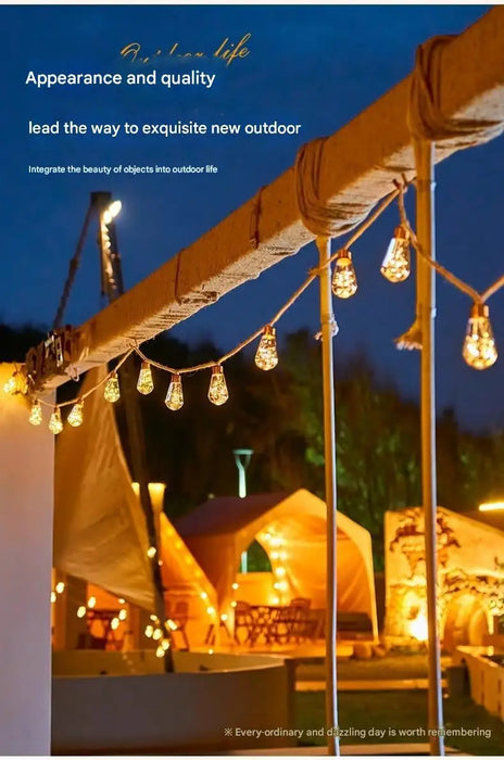 Solar Patio String Light 7m 16 Bulbs 8 Modes Fairy Light Outdoor Waterproof Lamp For Garden Fence Balcony Party Christmas Decor