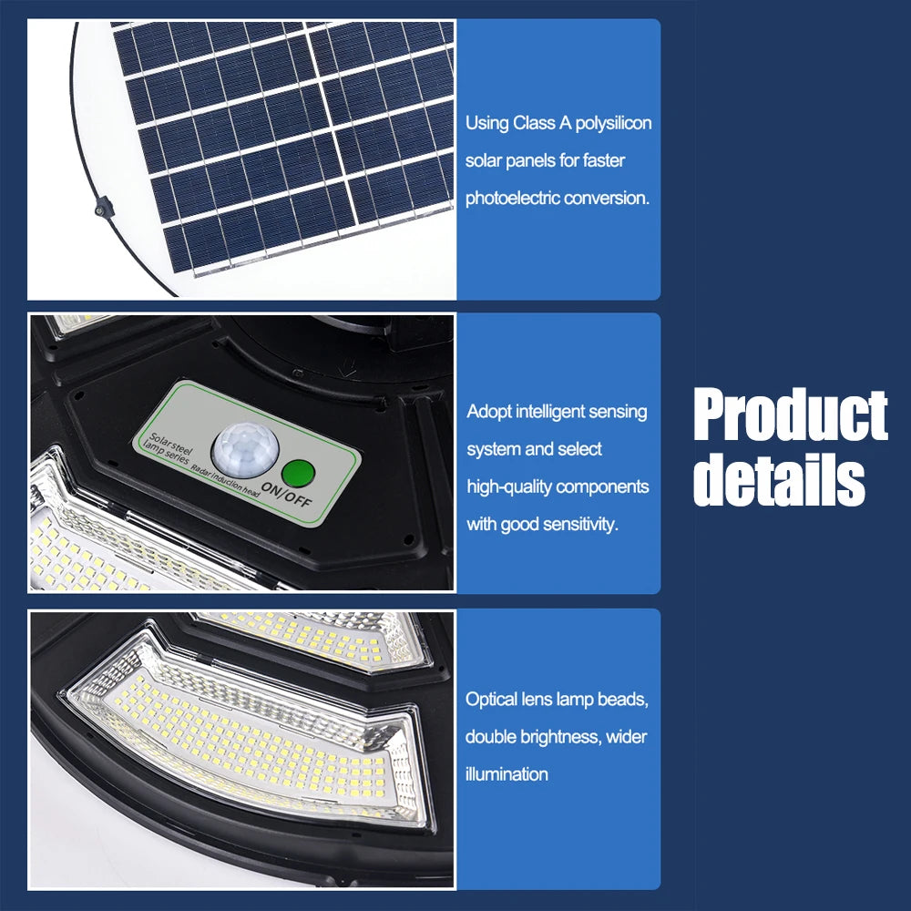 Solar outdoor street lamp UFO solar street lamp garden lamp with sensorintelligent light sensesuitable for all kinds of scenes