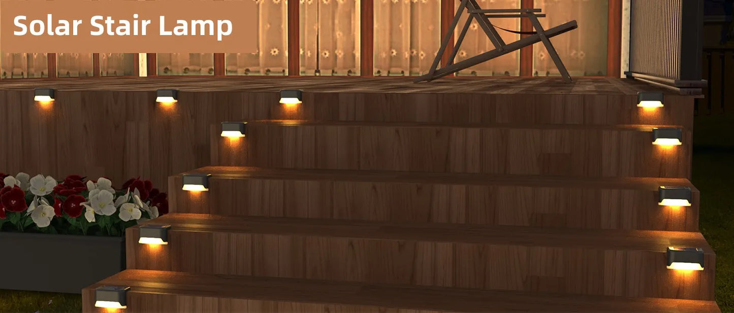 Solar Deck Lights 1-12 Pack Outdoor Step Lights Waterproof Led Solar Lights for Railing Stairs Step Fence Yard Patio and Pathway