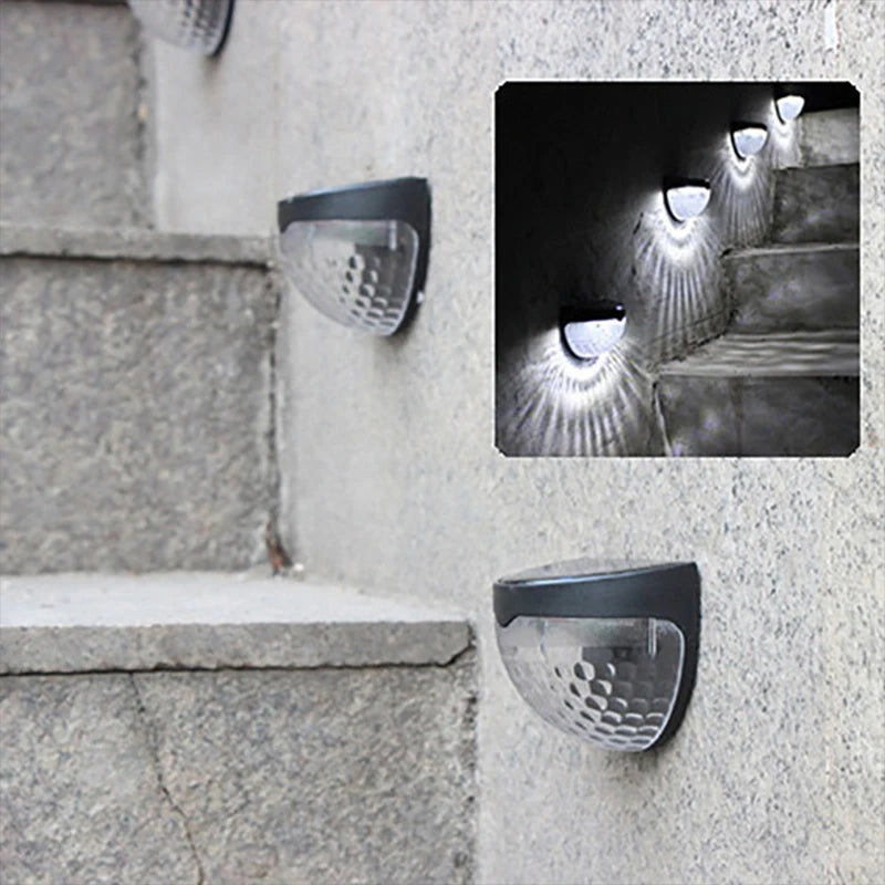2/4/6/10/12/18/20Pcs Solar Fence Light Outdoor Waterproof Wall Lamps Festoon Decoration LED Light for Garden Step Patio Stairs