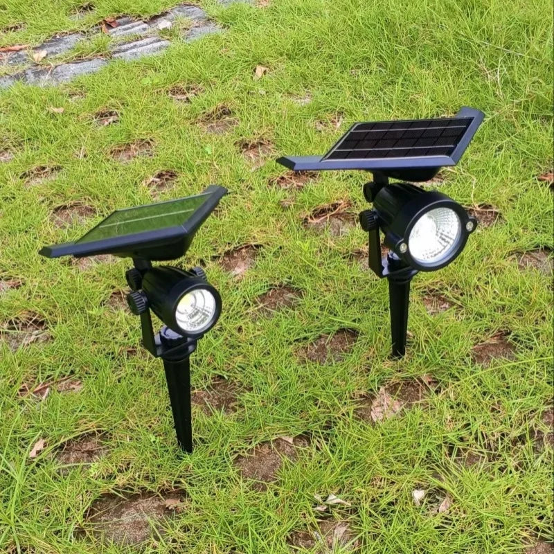 10W 15W Solar Lawn Lamp Outdoor landscape Spotlight IP65 Waterproof for Garden Backyard Pathway Driveway Patio Decor Spot Light