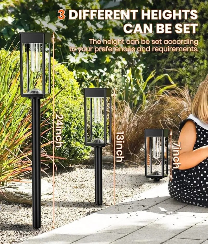 Solar Path Light Outdoor 1/2/4 Piece Waterproof Solar Garden Light for Courtyard Terrace Sidewalk Lane and Trail