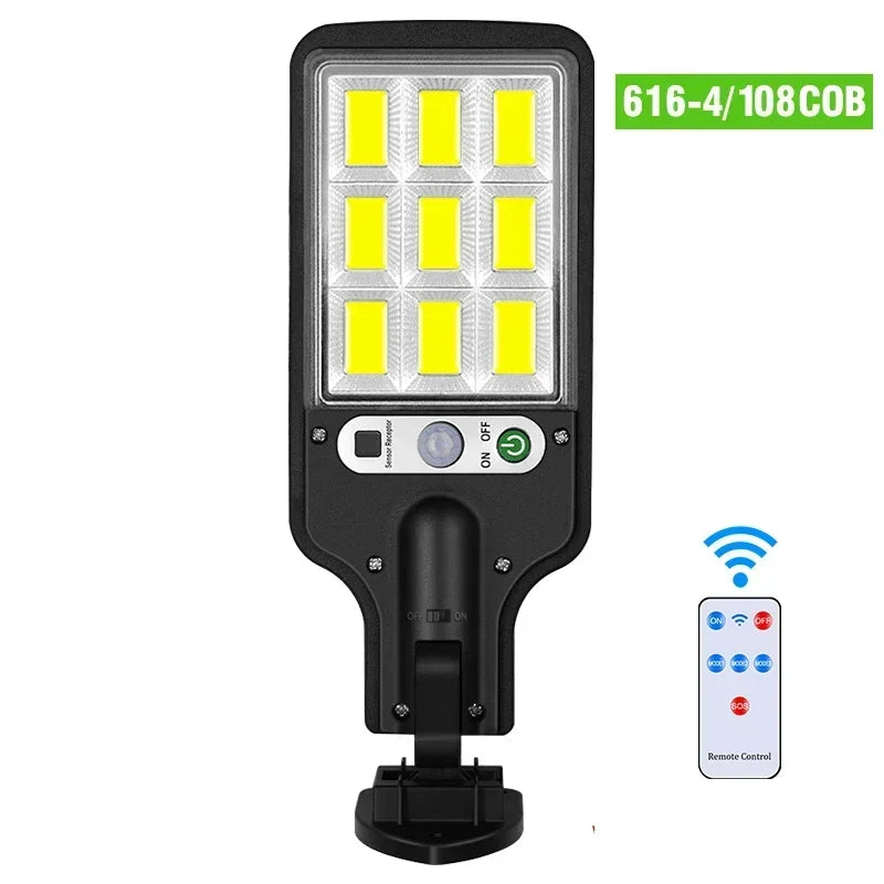400000Lm Super Bright Outdoor Solar street Light Wall Lamp Motion Sensor Remote Control Garden Decor Light Night Light gifts