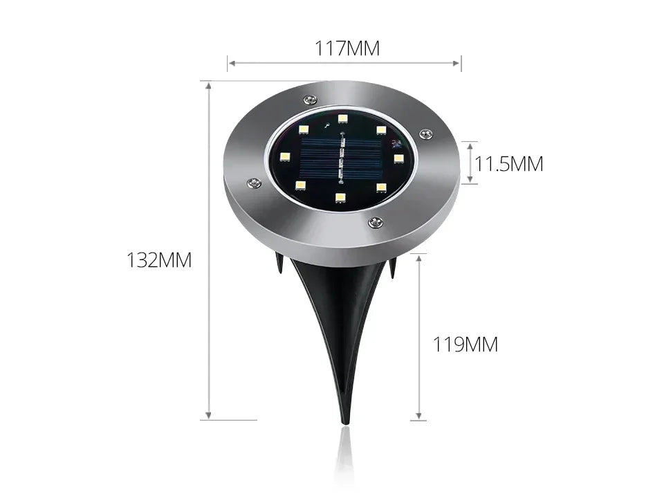 Outdoor Solar Ground Light Waterproof Garden In-ground Pathway Light Solar Landscape Light for Lawn Yard Deck Patio Walkway