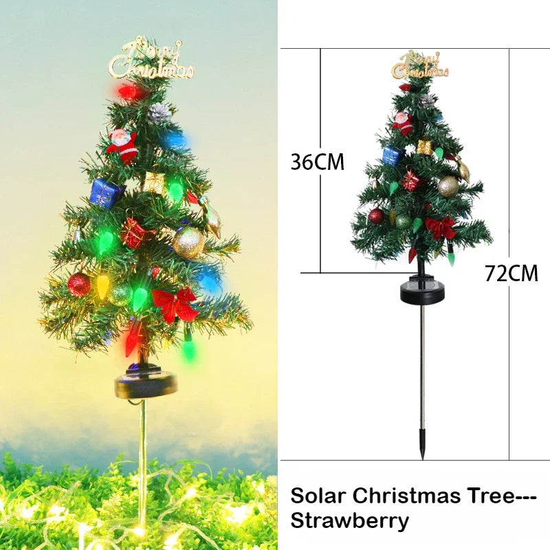 Solar Christmas Tree Garden Decorative Lights Lawn Lights Outdoor Led Snow Christmas Lights Garden