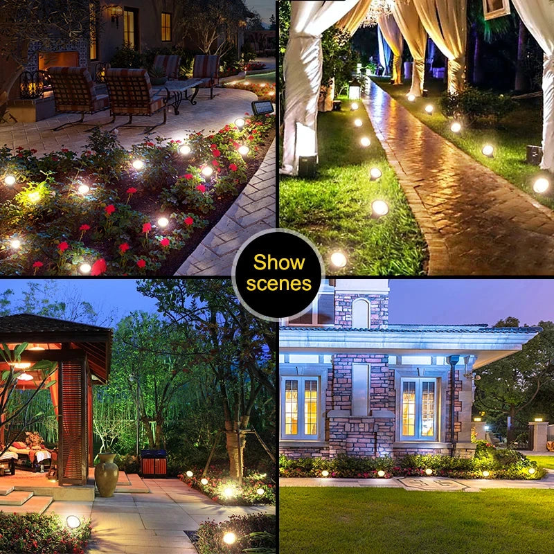 Solar In-Ground Lights 10in1 Solar Garden Light Outdoor Waterproof Landscape Lighting for Yard Walkway Patio Driveway Decoration