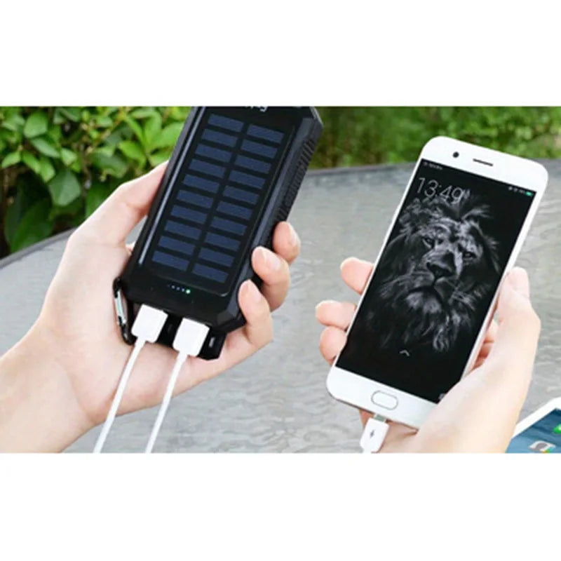 Xiaomi Solar Power Bank 50000mAh Portable Charging Poverbank External Battery Charger Strong Light LDE Light for iphone Huawei