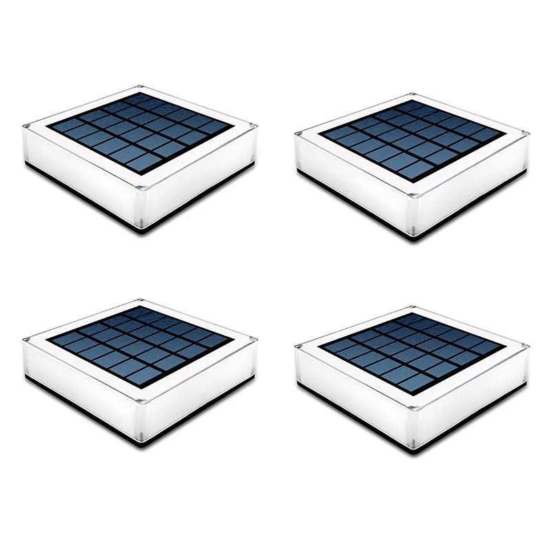 2025 Solar Energy Square Column Lamps IP68 Outdoor Door Wall Light Garden Column Light RGB Gradient Courtyard Lamp HOT