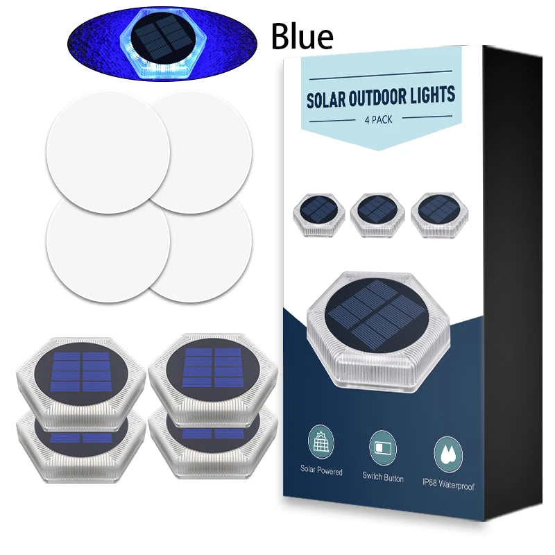 Solar Deck Lights Fence Post Solar Lights for Patio Pool Stairs Step and Pathway Deck Lights Solar Powered Outdoor Lights