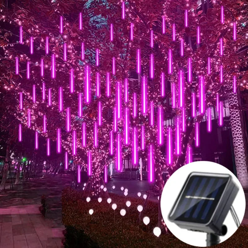 Solar Led Light Outdoor Meteor Shower Rain Lights Waterproof Garden Decor Outdoor Street Garland New Year Christmas Decoration