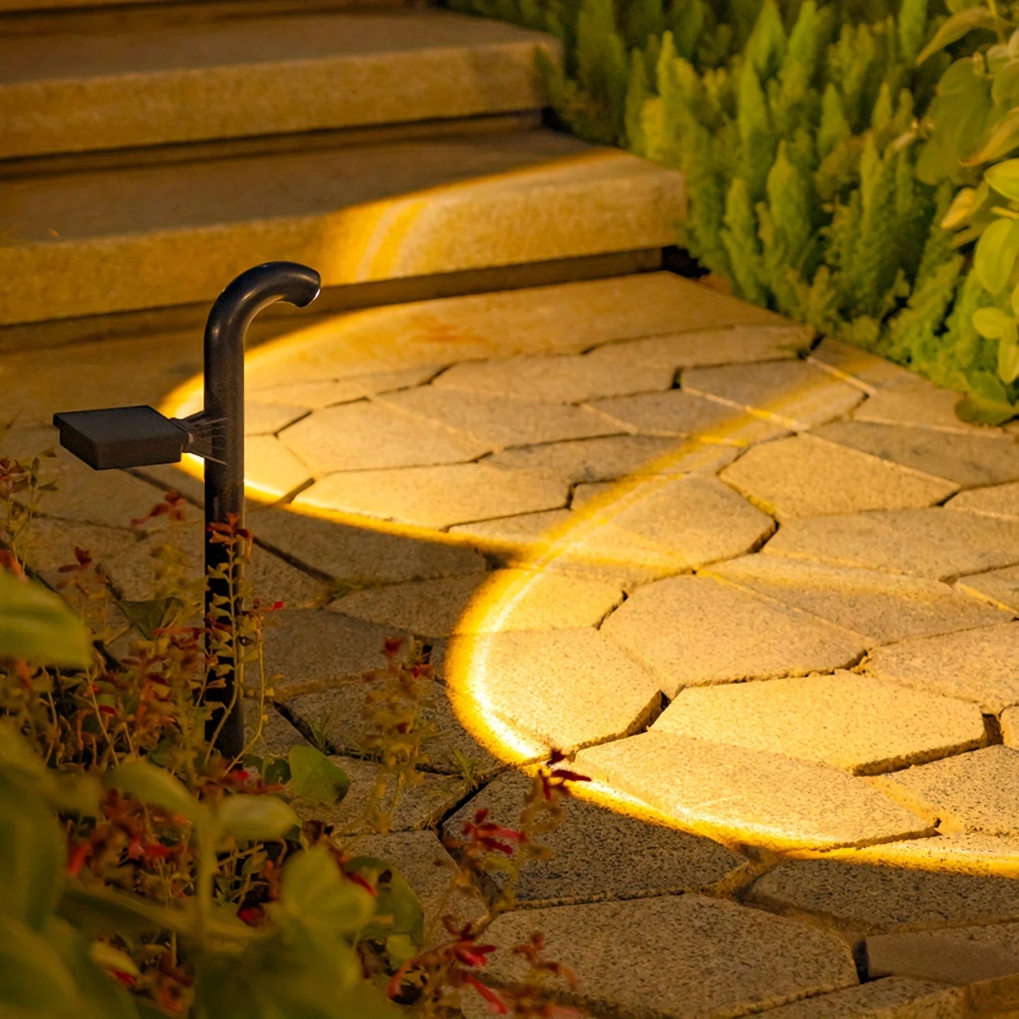 Solar Pathway Lights Outdoor Garden Lamp Waterproof 1 High Brightness LED Lens for Outside Path Yard Walkway Driveway Landscape
