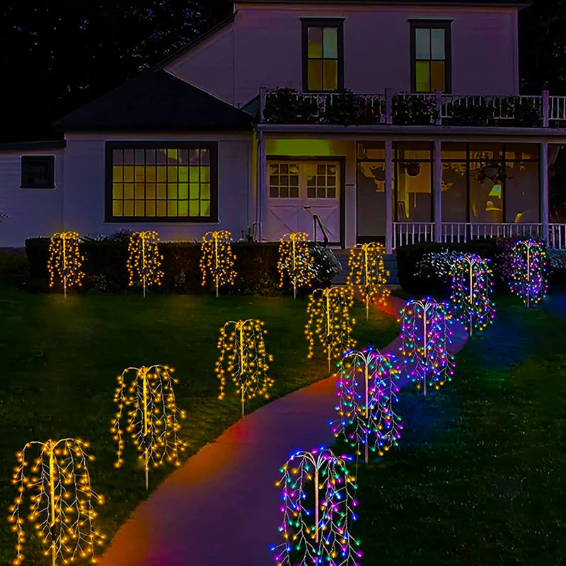 Solar Fairy Lights Outdoor Garden Waterproof Flower Lights For Yard Outside Patio Lawn Pathway Decorative Lamp 1pcs