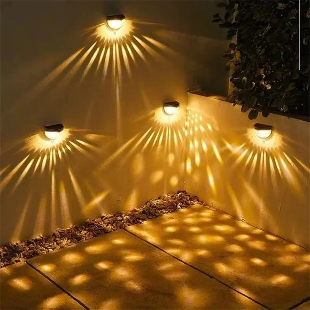 2/4pcs Solar Wall Lamps Outdoor Waterproof Courtyard Garden Decoration Porch Yard Energy-saving Street Lights Christmas Decor