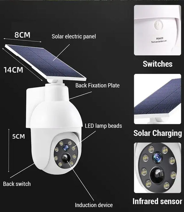 Solar light intelligent body sensor lighting lamp simulation surveillance camera solar garden light rainproof waterproof