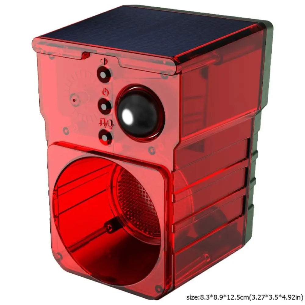 Solar Energy Solar Powered Alarm Dog's Bark Audible and Visual Alarm Solar Anti-theft Device LED Sound Recording