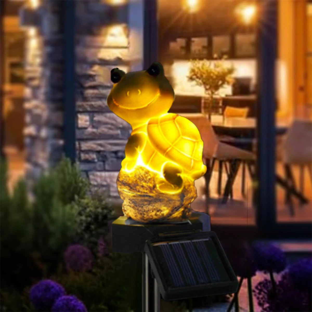 Solar Decorative Garden Light, Waterproof Cute Animal Outdoor Figurine Lights Ornament Statue Decor for Pathway, Patio, Lawn