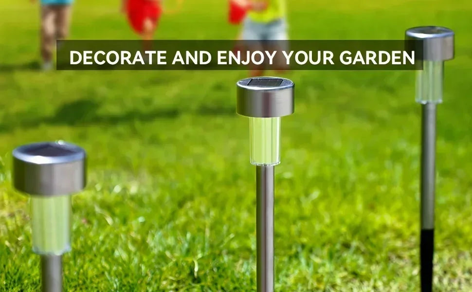 LED Solar Pathway Lawn Lights Outdoor IP65 Waterproof Lantern Decoration Lamps for Garden Walkway Path Driveway Patio Yard Lawn