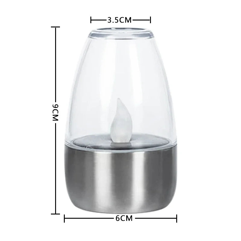 Solar Light Outdoor Terrace LED Steel Candle Light Lawn Deck Halloween Decoration Night Light Waterproof Garden Solar Light
