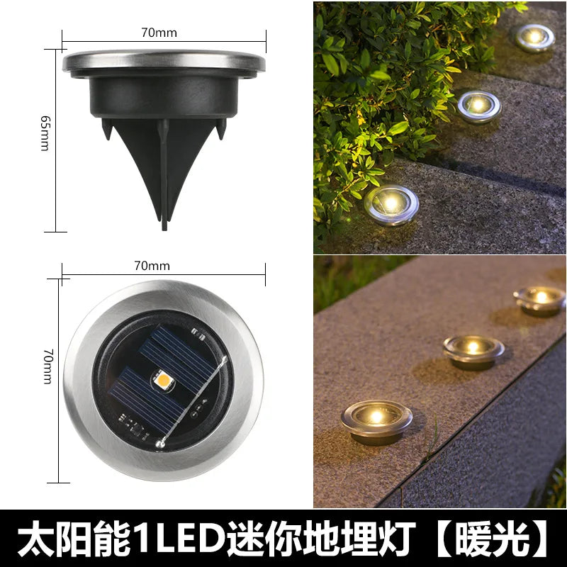 Solar Ground Lights LED Waterproof Solar Garden Lights Outdoor Bright in-Ground Lights Landscape Lighting for Patio Pathway Lawn