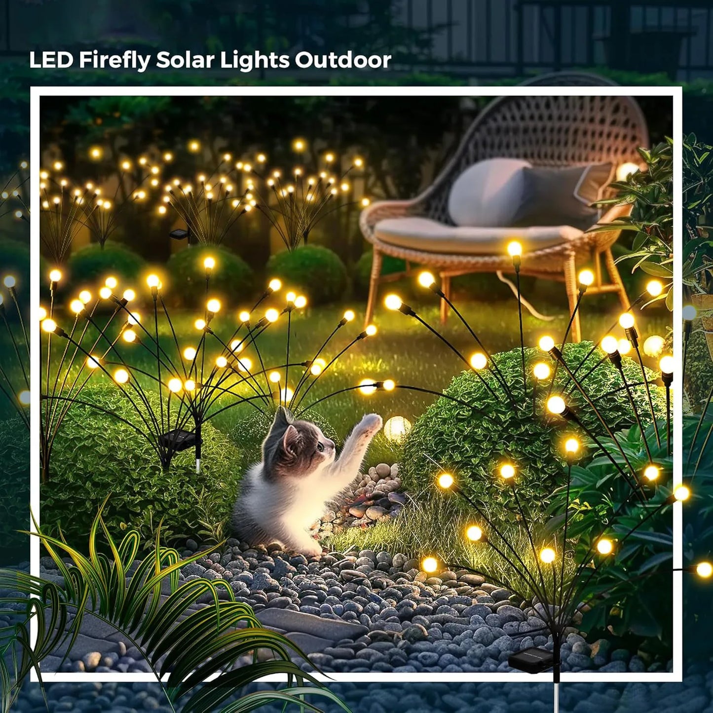 Solar Lights Outdoor Waterproo Solar Garden Lights Patio Lights Garden Decor Patio Decor Firefly Lights Solar Outdoor