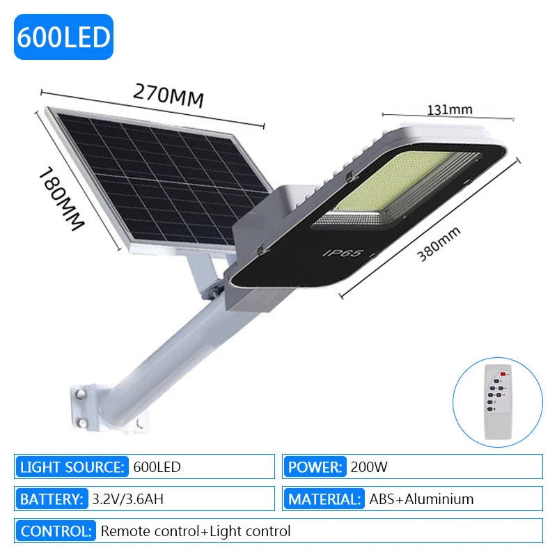 Led Solar Street Light Outdoor Garden IP65 Waterproof Solar Light 50-200W Courtyard Porch Balcony Garage Dusk To Dawn Wall Lamp