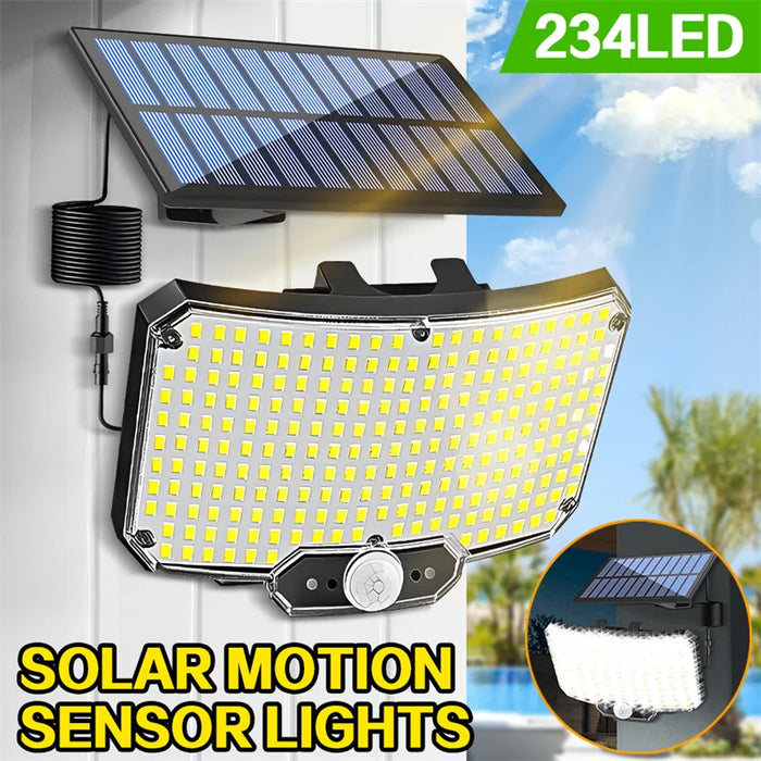 Solar Lights for Outside, Solar Light Outdoor with Motion Sensor Waterproof Wall Lamp for Yard Garage Solar Flood Security Light