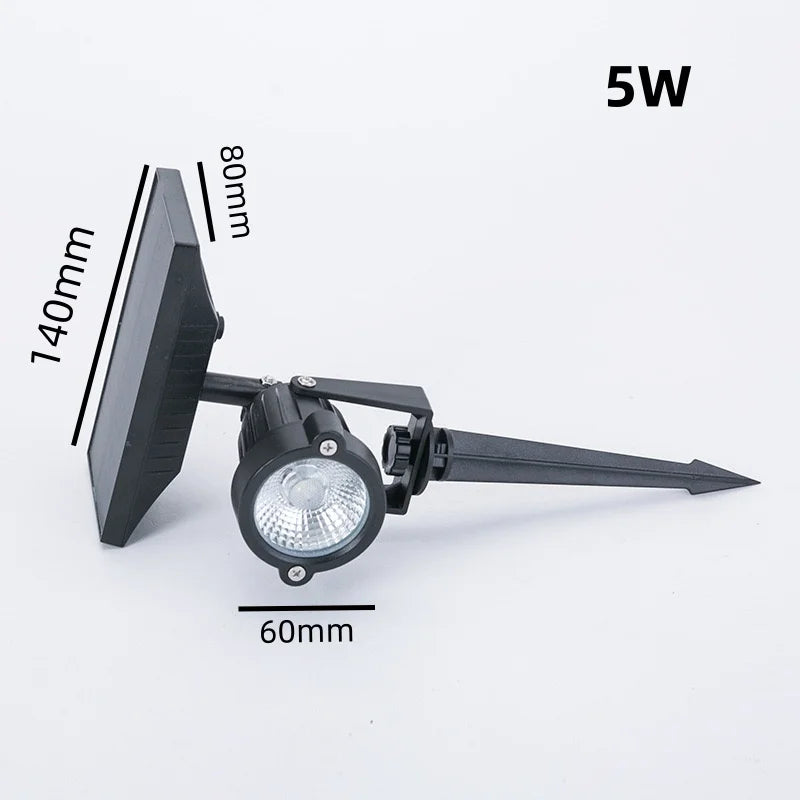 10W 15W Solar Lawn Lamp Outdoor landscape Spotlight IP65 Waterproof for Garden Backyard Pathway Driveway Patio Decor Spot Light