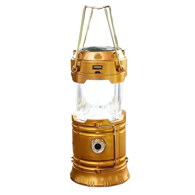 Solar Camping Light Portable Rechargeable Foldable Outdoor Searchlight Multifunctional Camping Lighting