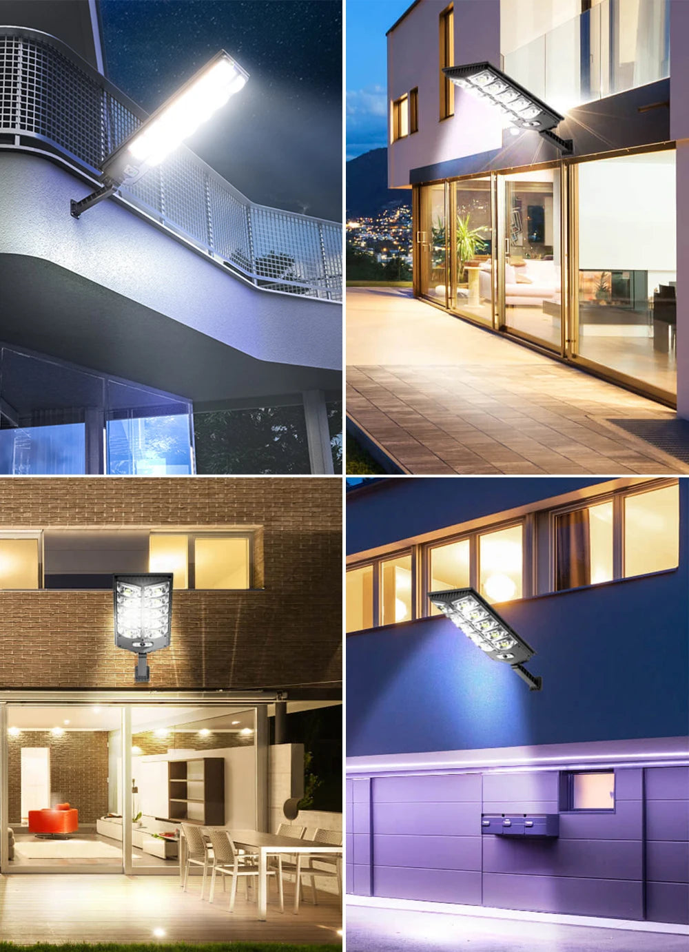 10000 Watts Solar Street Lights Outdoor 30000mAH 1000000 Lumens Motion Sensor Solar Lamp Waterproof Security Lighting for Garden