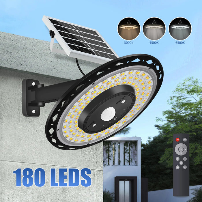 Solar Lights Indoor Outdoor 5 Modes Motion Sensor Solar Shed Light with Remote IP65 Waterproof for Barn Gazebo Yard Garage