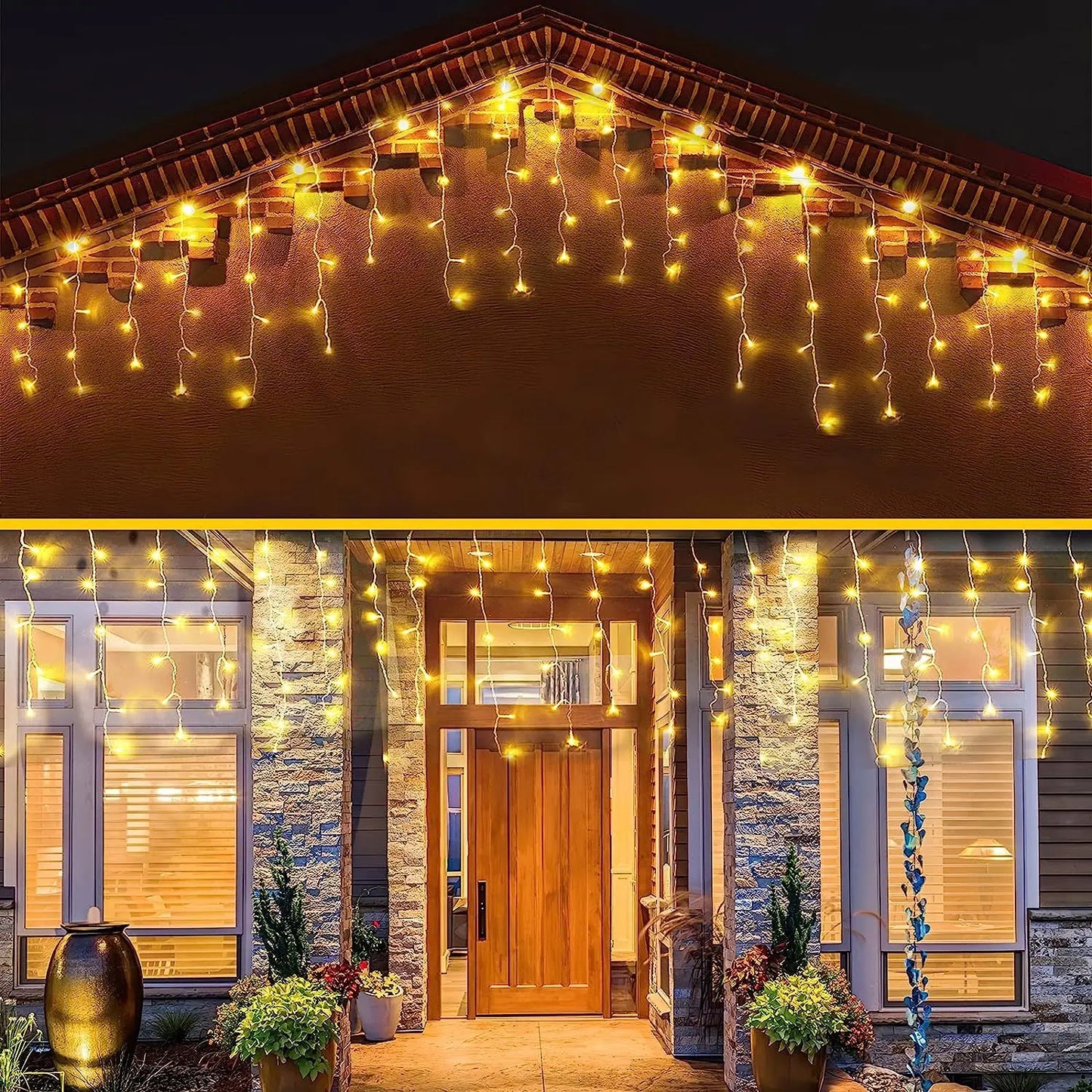 Solar Outdoor Light Garland Christmas Decorations 2023 Street Garland 8 Modes Festoon Led Light String with Remote Control