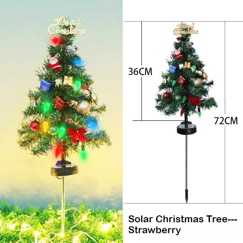 Solar Christmas Tree Garden Decorative Lights Lawn Lights Outdoor Led Snow Christmas Lights Garden