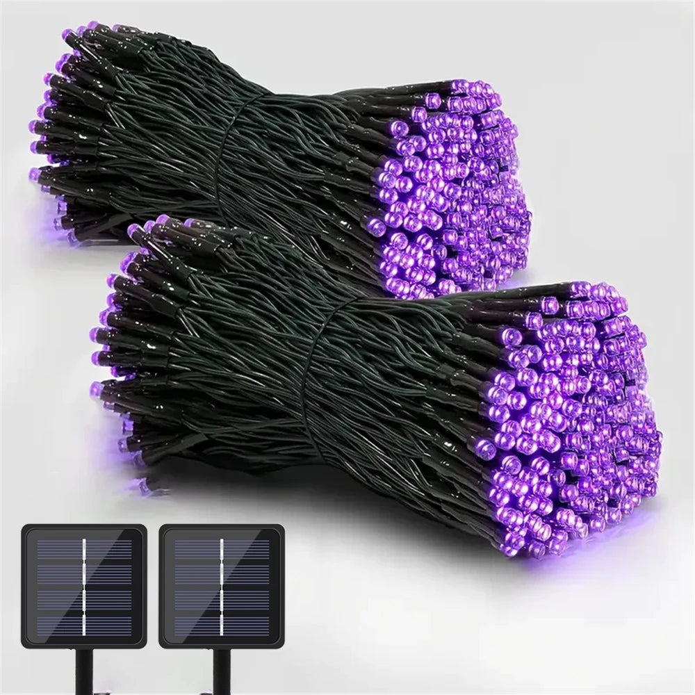 Solar String Light Fairy Outdoor Garden Waterproof Lamp Christmas Garland Xmas Holiday Party Home Halloween Decoration