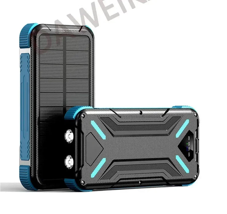 Solar Power Bank 99000mAh External Battery LED SOS Flashlight FAST Charging Portable Waterproof Powerbank for Smart Mobile Phone