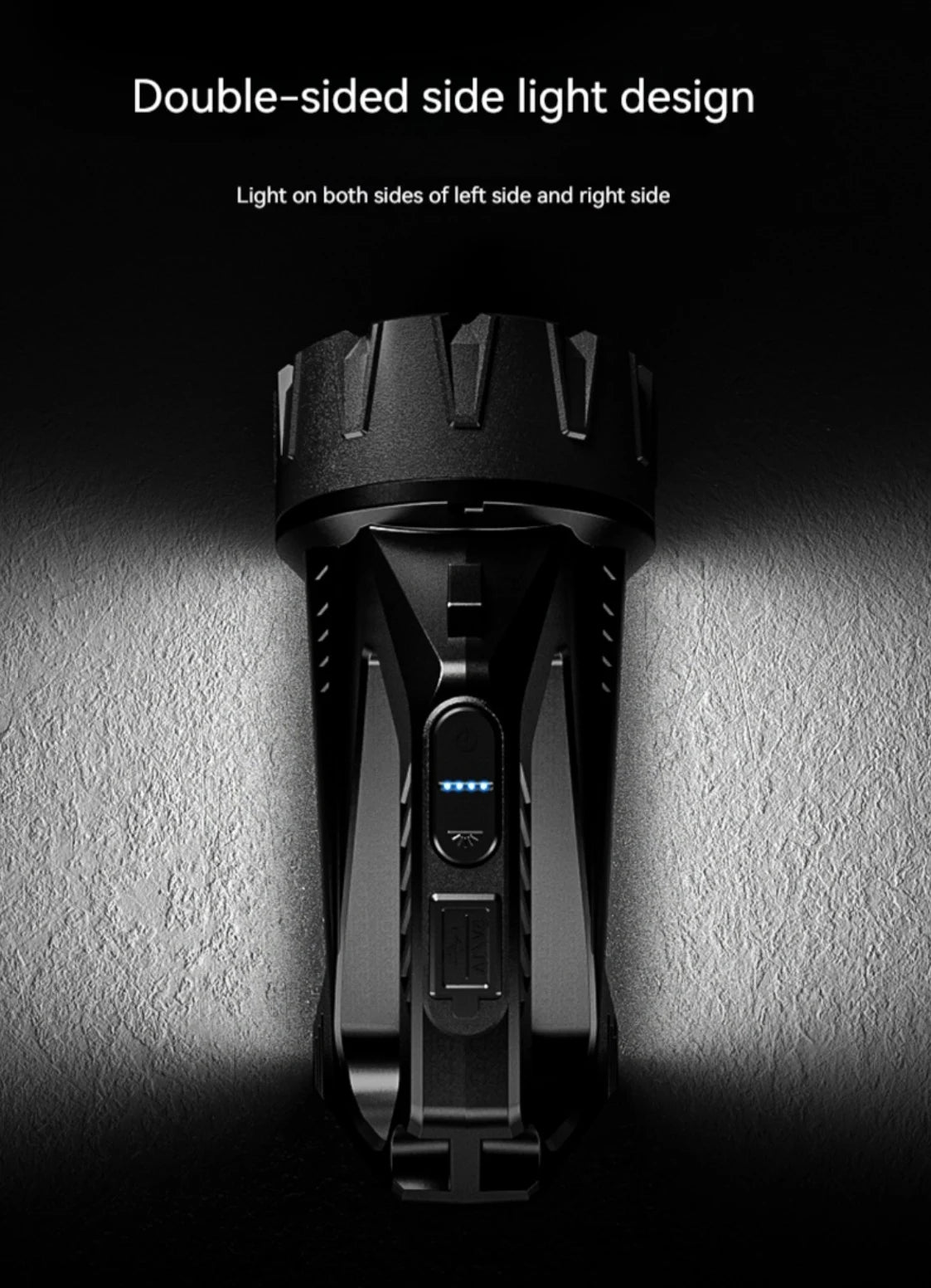 Warsun USB Rechargeable Solar Energy Camp Flashlights ABS Portable Waterproof Torch Work Light Outdoor Searchlight