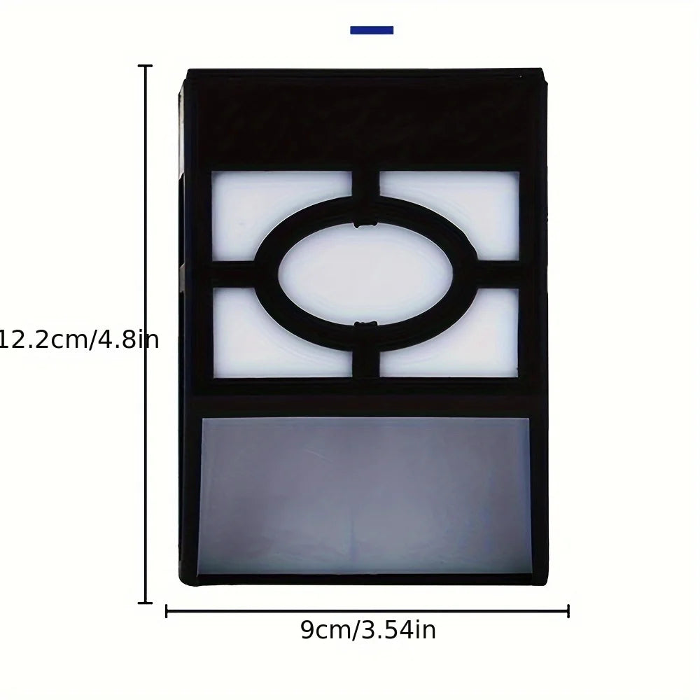 Three solar-powered step/staircase/fence lights, garden outdoor waterproof staircase lights and light control, solar deck lights