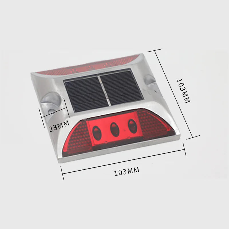 Outdoor Deck Lights 6 LED Solar Aluminum Road Stud for Road Safety Items