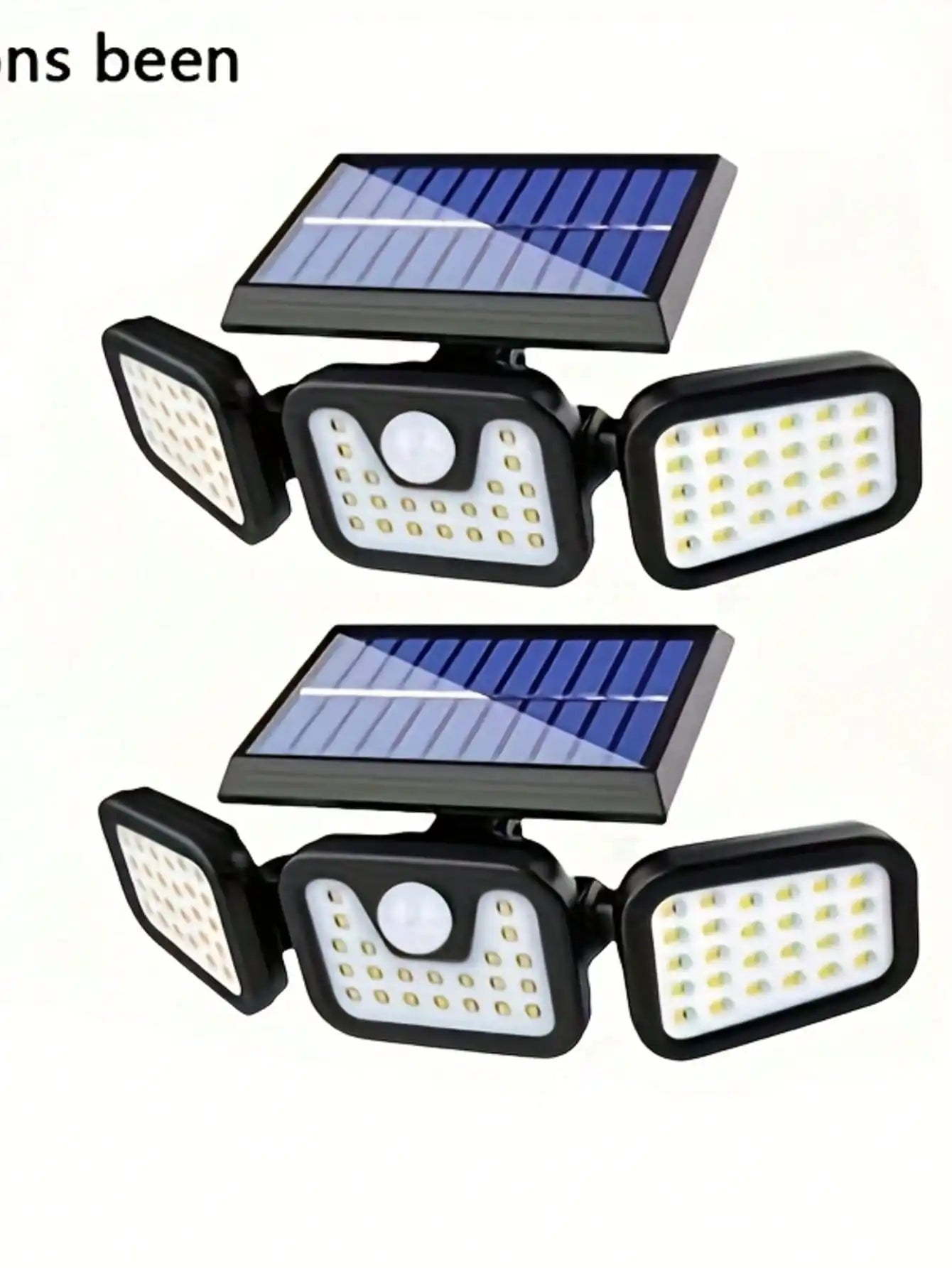 Upgraded Solar Security Lights Outdoor-270°Smart Human Detection&3-Way Adjustable Head IP65 Waterproof Motion Sensor Wall Floodl
