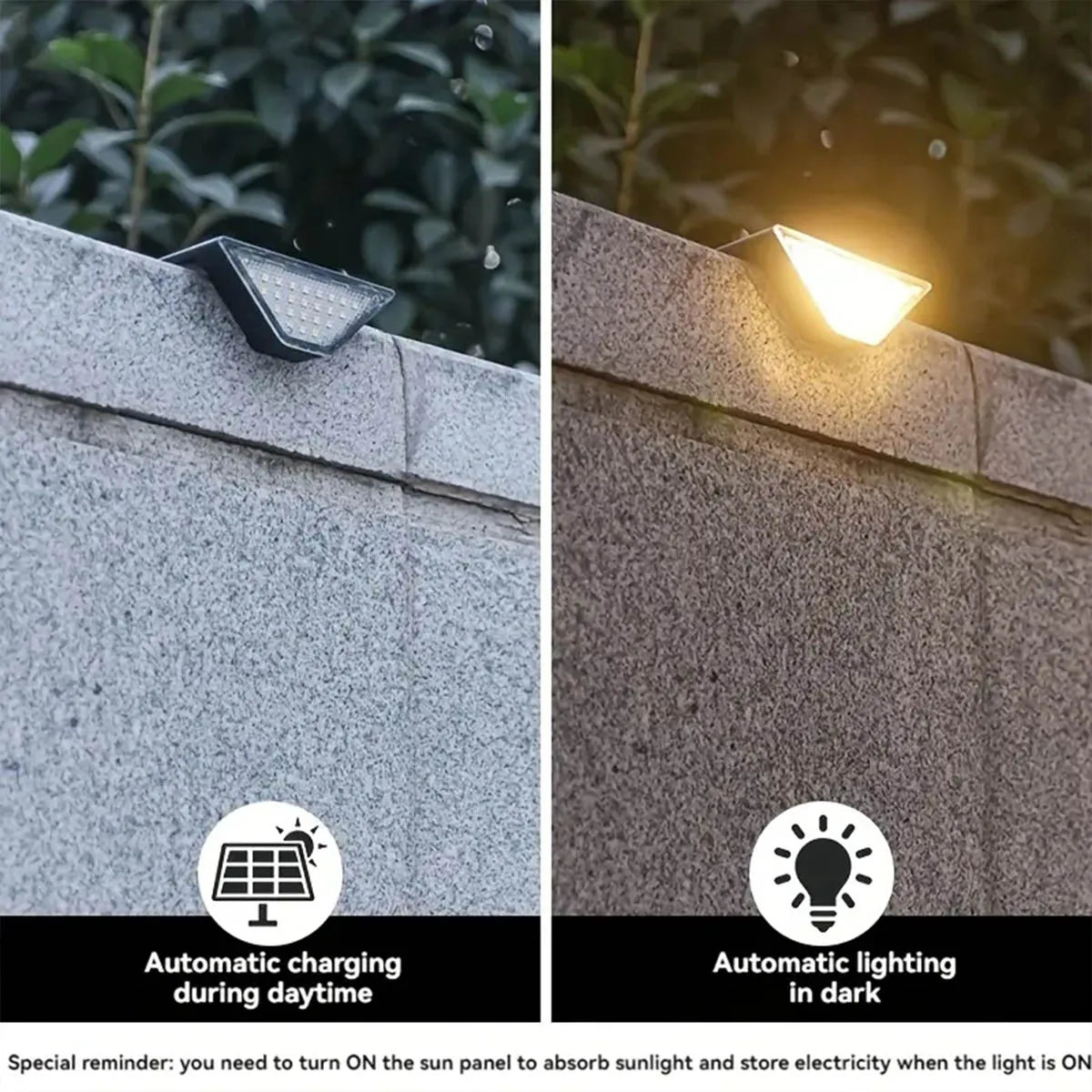 1/2/4pcs LED Solar Stair Light 3000K Waterproof Outdoor Garden Passage Courtyard Terrace Guardrail Step Light Landscape Light