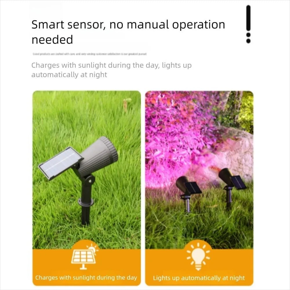 9/1 LED Solar Spotlights Waterproof Anti-freezing Brightness Adjustable Spot Light Pathway Lights Tree Lights Garden Decor Lamp