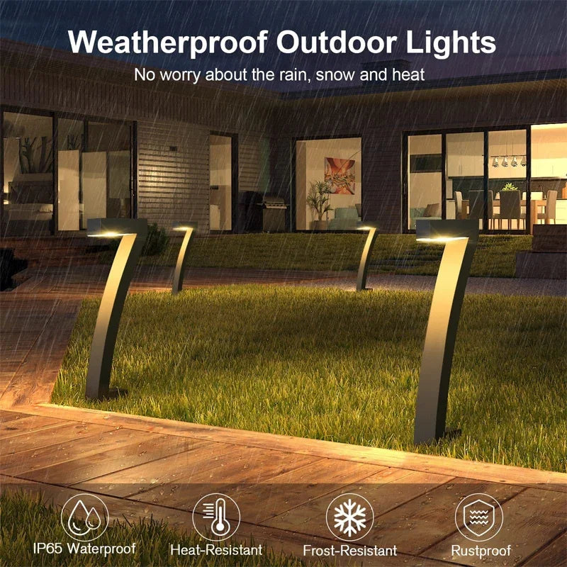 1-12 Pcs LED Solar Powered Spotlight IP65 Waterproof Lawn Lamps Warm Light Projection Path Lamp for Yard Patio Garden Decor