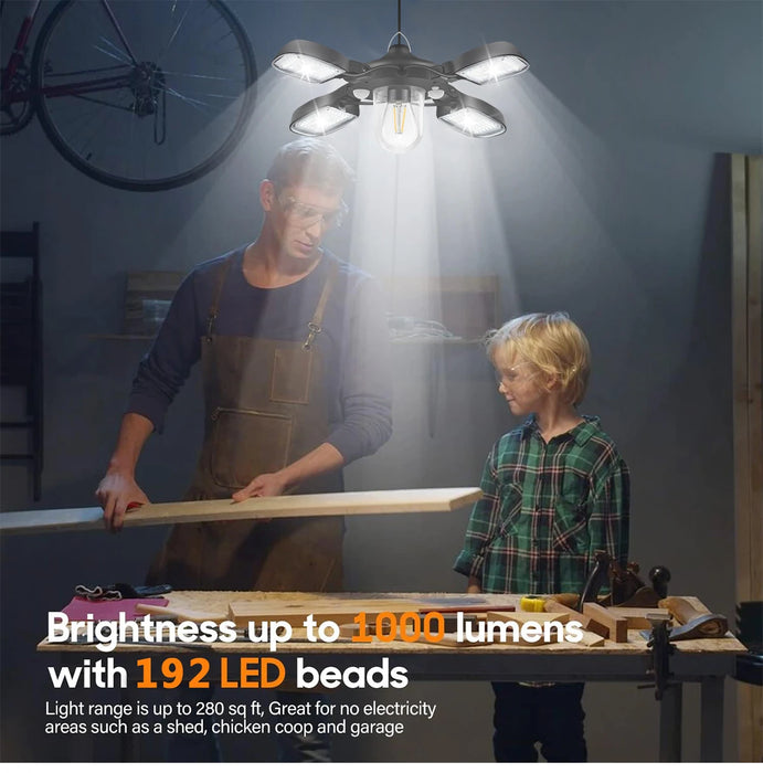 Solar Shed Lights for Indoor and Outdoor Solar Powered Barn Light 1000LM 192LED Outdoor Dual Motion Sensor Solar Pendant Light