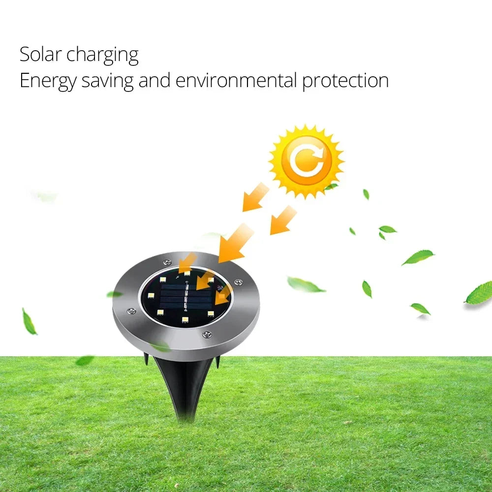Outdoor Solar Ground Light Waterproof Garden In-ground Pathway Light Solar Landscape Light for Lawn Yard Deck Patio Walkway