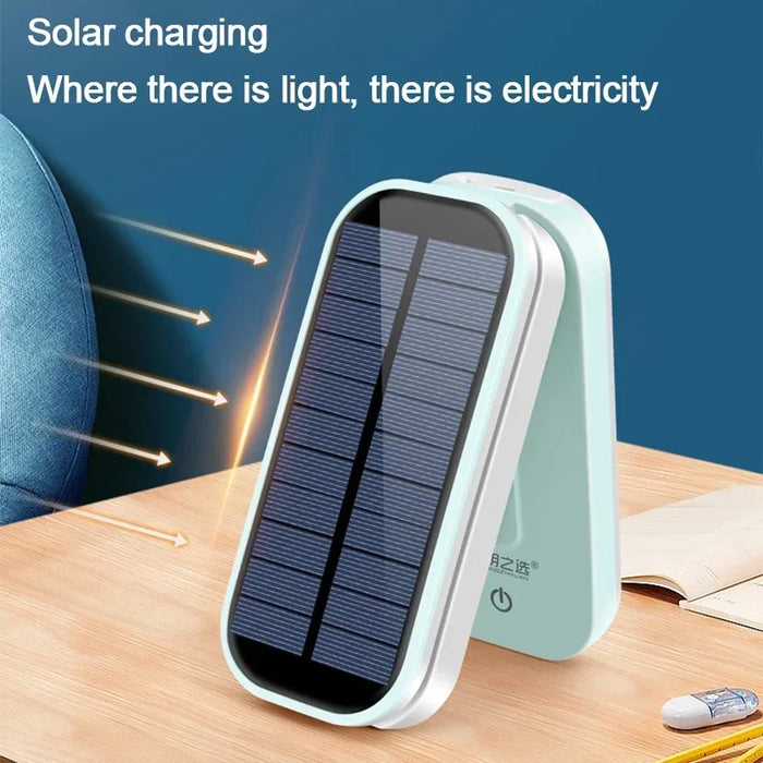 Foldable Solar Powered Desk Lamps and USB Rechargeable Eye Protection Reading Lights Room Bedside Dimmable Desk Night Lighting