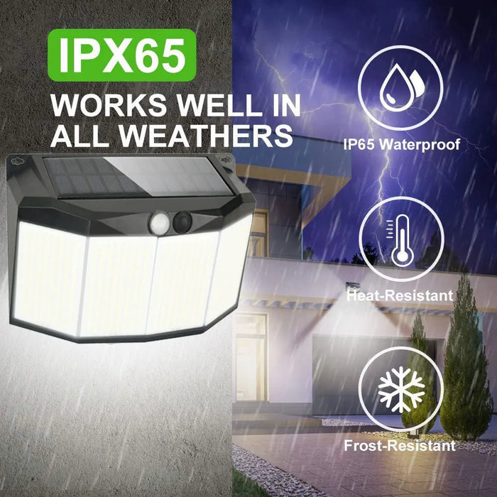 3 Modes Split Solar Lights Outdoor Waterproof with Motion Sensor Floodlight Remote Control for Patio Garage Backyard Wall Lamps