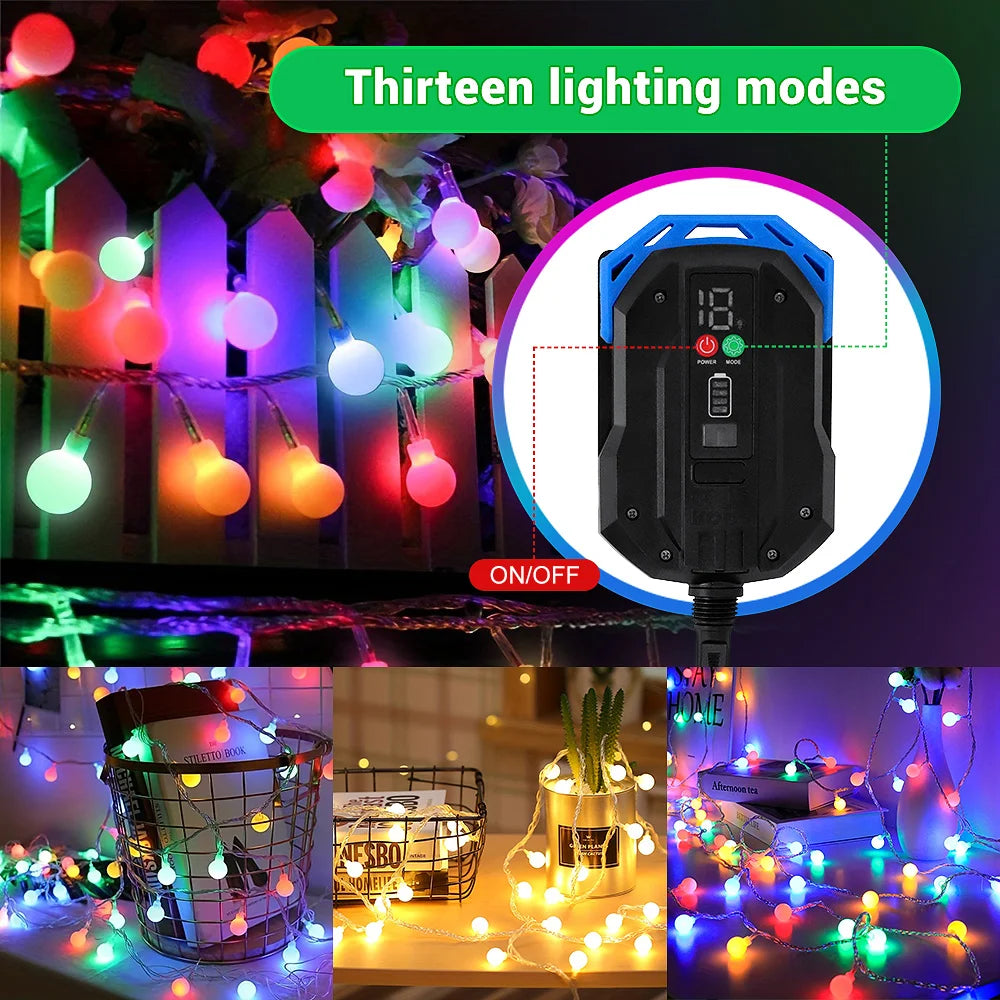 LED Fairy Solar String Lights, 13 Modes with Remote, RGB & Warm Fairy Lights, Christmas Lighting For Party, Indoors & Outdoors